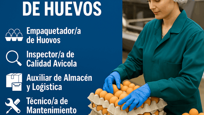 🥚 Empleo de Empaquetador de Huevos: un trabajo esencial en la cadena alimentaria